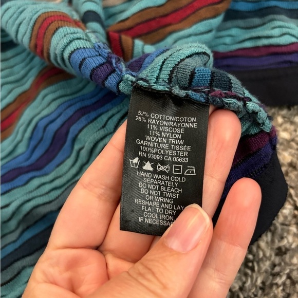 NIC + ZOE •Women’s Multi Knit Open Front Waterfall Cardigan Sweater Retro Size L - Picture 6 of 6